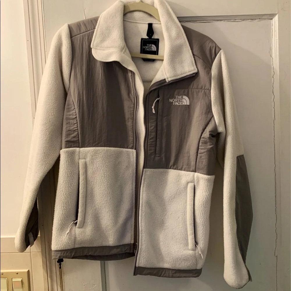 The North Face fleece jacket, white, size Medium